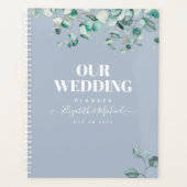 Stusty Blue Eucalyptus Greenery WEDDING Planning Planner (Voorkant)