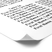 Stusty Blue Floral 20-Table Wedding Seating Chart Poster (Hoek)