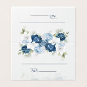 Stusty Blue Floral Eucalyptus Weduwkaart Kaart (Buitenkant ongevouwen)