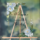 Stusty Blue Floral Vrijgezellenfeest Welcome Sign Acryl Bord (Neutraal)