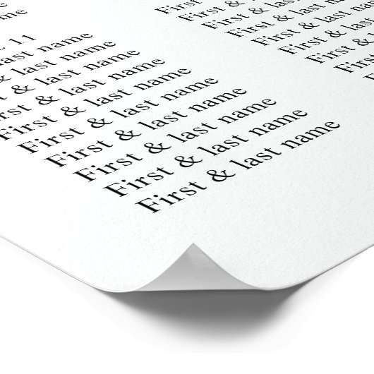 Stusty Blue Floral Waterverf Wedding Seding Chart Poster (Hoek)