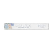 Stusty Blue Florals Weddenschap Wrap rond label (Individueel)