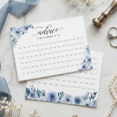 Stusty Blue Flowers Advice en Wishes Kaart