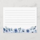 Stusty Blue Flowers Advice en Wishes Kaart (Achterkant)