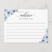 Stusty Blue Flowers Advice en Wishes Kaart (Voorkant)