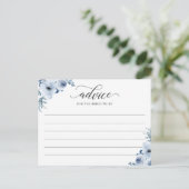 Stusty Blue Flowers Advice en Wishes Kaart (Staand voorkant)