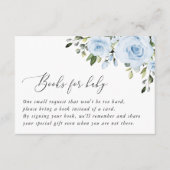Stusty Blue Flowers, Greenery, Boho, Boeken voor B Informatiekaartje (Voorkant)
