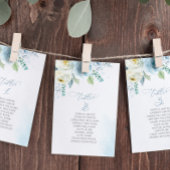 Stusty Blue Flowers Tabel Nummer 3 Zitdiagram Kaart