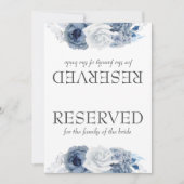 Stusty Blue Flowers Weddenschap Gereserveerd (Voorkant)