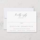 Stusty Blue Garden Floral Meal Choice Weddenschap RSVP Kaartje (Voorkant)