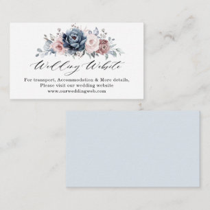 Stusty Blue Mauve Roos Pink Slate Weddenschap Webs Informatiekaartje