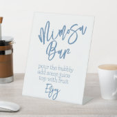 Stusty Blue Mimosa Bar Reclamebord Met Voetstuk (Insitu)