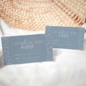 Stusty Blue Modern Minimalist raad eens hoeveel ki Informatiekaartje