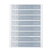 Stusty blue romantic vintage trouwadres (Vel)