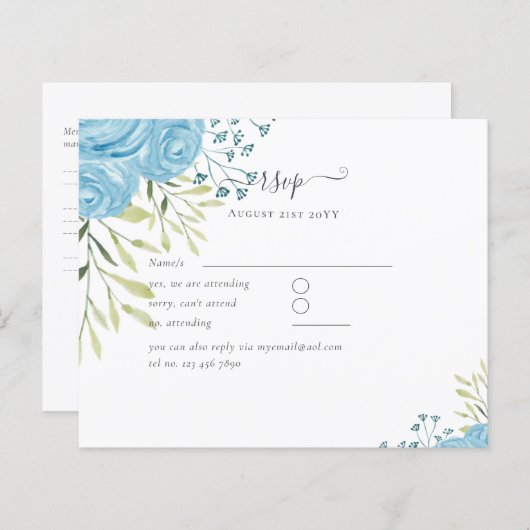 Stusty Blue Rozen Weddenschap Budget (Voorkant / Achterkant)