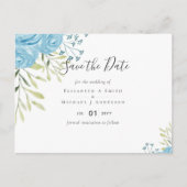 Stusty Blue Rozen Weddenschap Budget Briefkaart (Voorkant)
