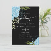 Stusty Blue Rozen Weddenschap Budget Kaart (Staand voorkant)