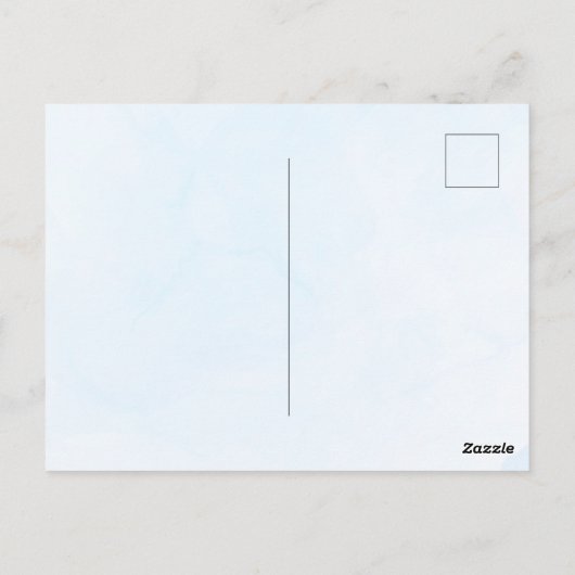 Stusty Blue Waterverf Family Reunion Save the Date Briefkaart (Achterkant)