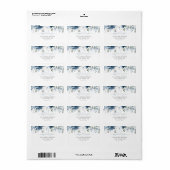 Stusty Blue Waterverf Weddenschap Label (Full Sheet)