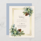 Stusty Blue Wedding Eucalyptus Greenery Budget (Voorkant / Achterkant)