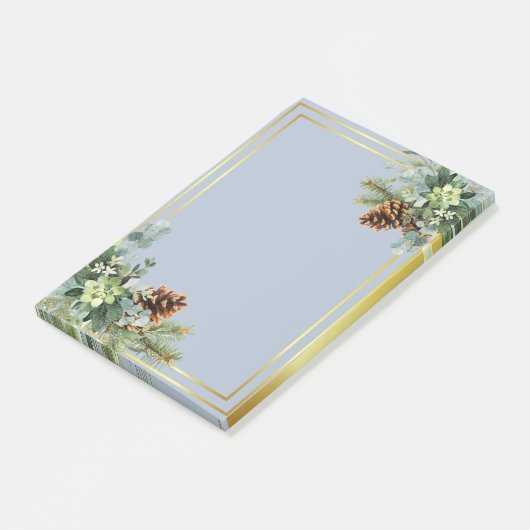 Stusty Blue Wedding Eucalyptus Greenery Budget Post-it® Notes (Schuin)