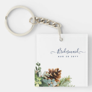Stusty Blue Wedding Eucalyptus Greenery Budget Sleutelhanger