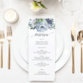 Stusty Blue Wedding Menu (Stamblauw-weddenschap)