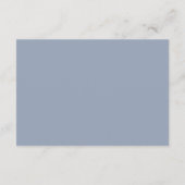 Stusty Blue Wedding Rsvp Online met QR-code scanne Informatiekaartje (Achterkant)