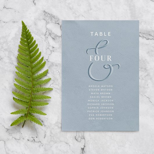 Stusty Blue Wedding Seating Chart