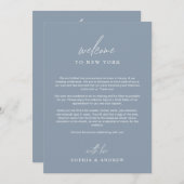 Stusty Blue Welkom reisweg Hartelijk dank Kaart (Voorkant / Achterkant)