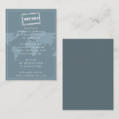 Stusty Blue Wereldkaart Destination Wedding Detail Informatiekaartje (Voorkant / Achterkant)