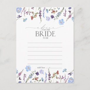 Stusty Blue Wildflower advies voor de bruid Briefkaart