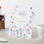 Stusty Blue Wildflower advies voor de bruid Reclamebord Met Voetstuk (Insitu)
