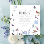 Stusty Blue Wildflower Brunch & Bubble Shower Kaart