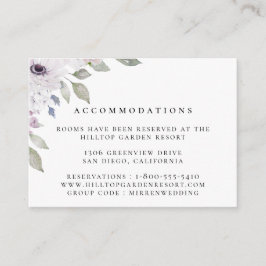 Stusty Garden Floral Wedding Accommodations Informatiekaartje
