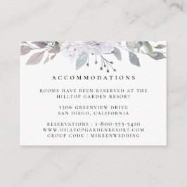 Stusty Garden Floral Wedding Accommodations Informatiekaartje