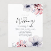 Stusty Navy Blue Coral Floral Weddenschap Budget (Voorkant)