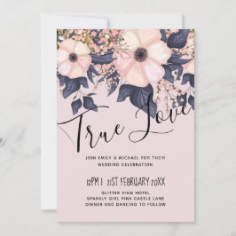 Stusty Pink Blue Floral Wedding Budget