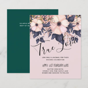 Stusty Pink Blue Floral Wedding Budget