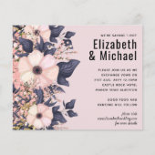 Stusty Pink Blue Floral Wedding Budget (Voorkant)