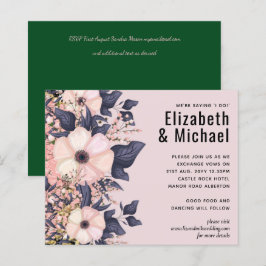 Stusty Pink Blue Floral Wedding Budget