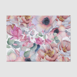Stusty Pink Spring Floral-weefselpapier Tissuepapier