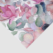 Stusty Pink Spring Floral-weefselpapier Tissuepapier (Detail)
