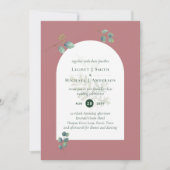 Stusty Roos Eucalyptus Greenery Wedding Arch Kaart (Voorkant)