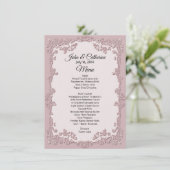 Stusty Roos Floral Wedding Table Menu (Staand voorkant)