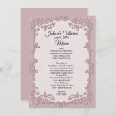 Stusty Roos Floral Wedding Table Menu (Voorkant / Achterkant)