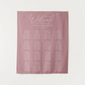 Stusty Roos Minimalist Wedding Seding Chart Wandkleed (Voorkant)