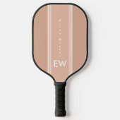 Stusty Roos Stripes Feminine Pink Monogramma Pickleball Paddle (Voorkant)