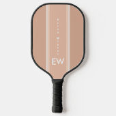 Stusty Roos Stripes Feminine Pink Monogramma Pickleball Paddle (Achterkant)