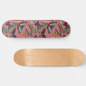 Stusty roze met vlinderillustraties persoonlijk skateboard (Horizontaal)
